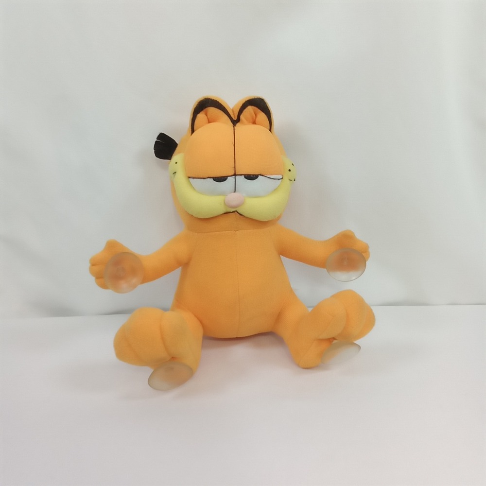 Vintage Garfield Plush Stuffed Animal with Suction Cups Window‎ Cling 9 Inch